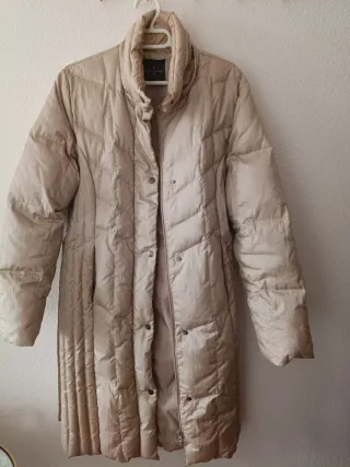 Gabardina plumas Roberto Verino beige