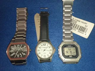 Lote 3 orologi Casio Potens e Precision Time al quarzo