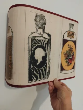 Pantalla Aplique Pared Papel Vintage