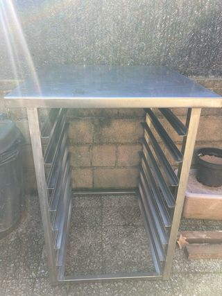 Mesa de horno panadería inox