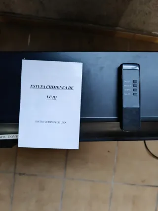 Estufa Chimenea Eléctrica Negra