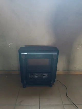 Estufa Chimenea Eléctrica Negra