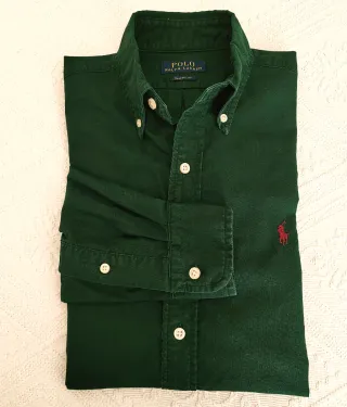 Camisa Polo Ralph Lauren Verde Talla M