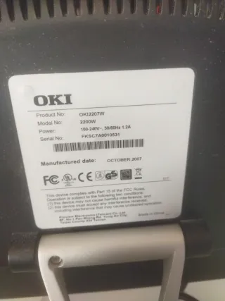 Monitor OKI 22 sin HDMI doble vga y sonido