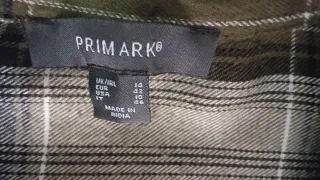 Camisa cuadros verde talla 42