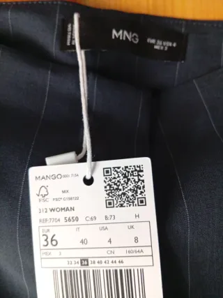 Pantalón raya diplomática azul marino y gris