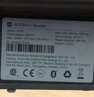 Patinete Eléctrico Xiaomi Mi 365