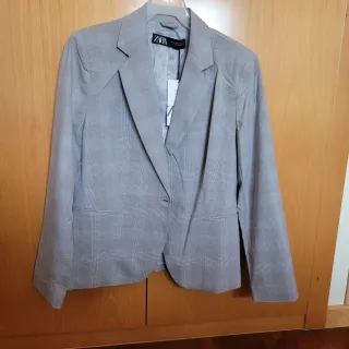 Americana Zara Gris Talla 44 Nueva