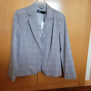 Americana Zara Gris Talla 44 Nueva
