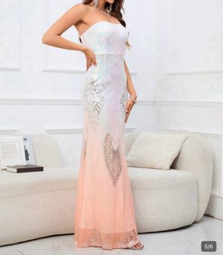 Vestido largo lentejuelas degradado