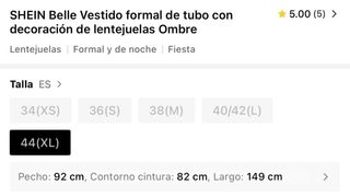 Vestido largo lentejuelas degradado