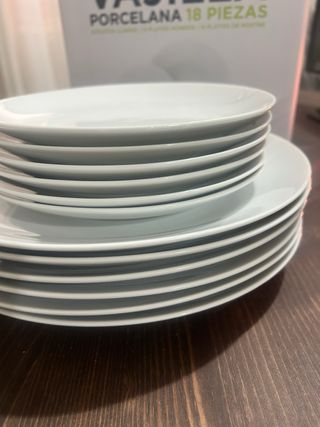 Vajilla Porcelana El Corte Inglés 18 Piezas
