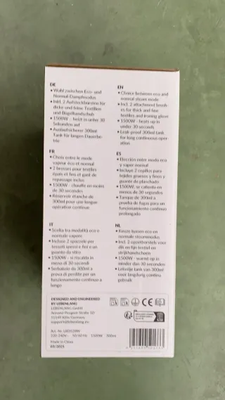 Plancha de Vapor LEBENLANG 1500W