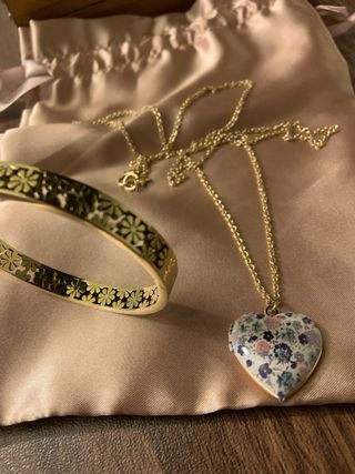 Set collana e bracciale donna dorato