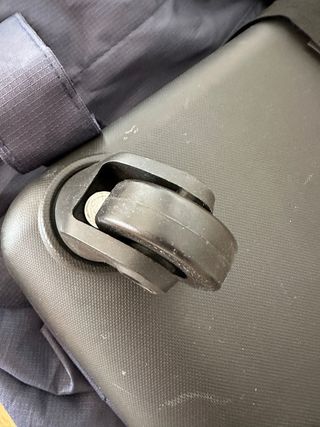 Bolsa maleta blanda azul con ruedas