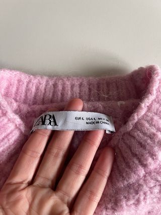 Jersey Zara rosa punto