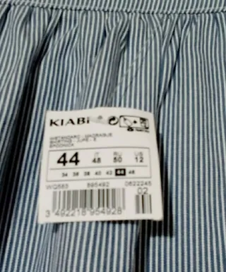 Falda nueva pliegues rayas Kiabi