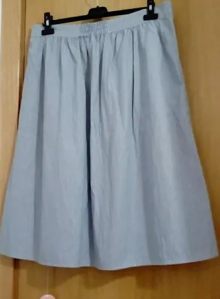 Falda nueva pliegues rayas Kiabi