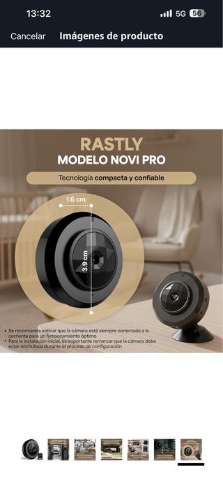 Cámara espía negra con tarjeta 32GB