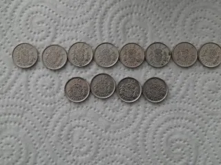 Lote 12 monedas 10 pesetas Juan Carlos I