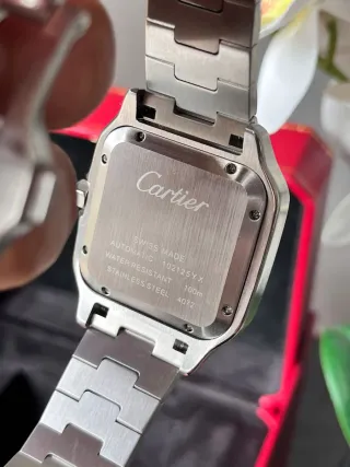 Reloj Cartier Azul y Plateado