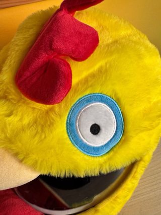 Copricasco moto gallo giallo nuovo