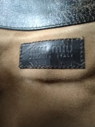 Borsa Miu Miu Nero/Marrone in Pelle