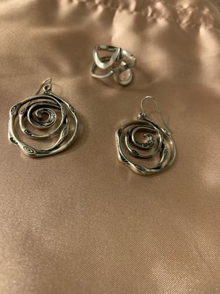 Set Orecchini e Anello Argento