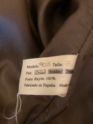 Chaquetón de piel marrón