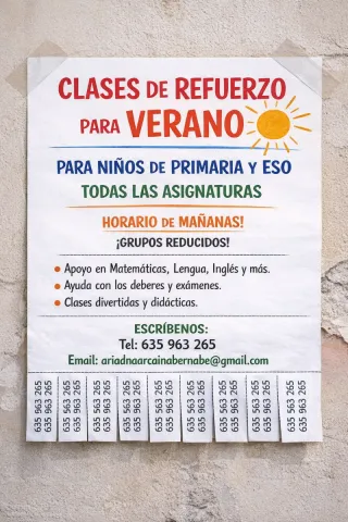 Clases refuerzo verano