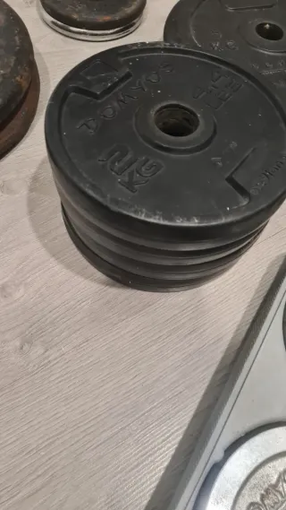 Pesas ajustables y banco reclinable