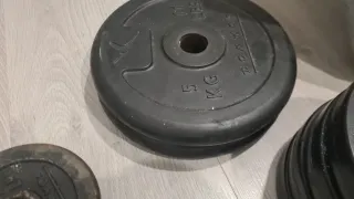 Pesas ajustables y banco reclinable