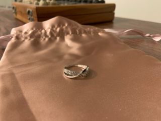 Anello Swarovskie catena Argento 50mm