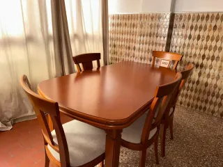 Mesa comedor madera con 6 sillas