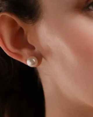 Pendientes Majorica Perla Plata 8mm Lyra