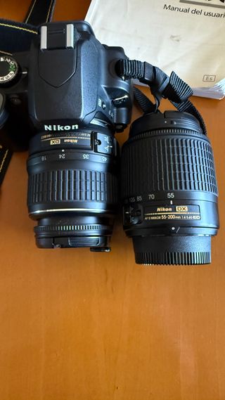 Cámara Nikon D60 + 2 Lentes + Trípode