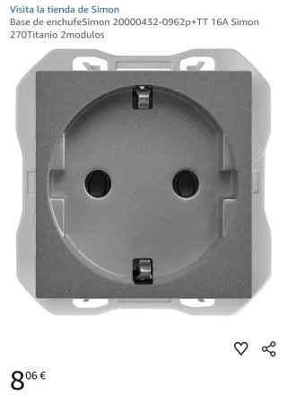 Base de enchufe Simon S270