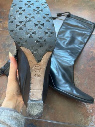 Botas Farrutx piel negras cuña