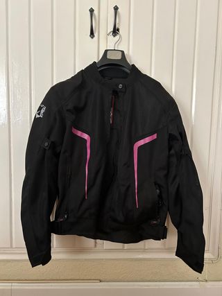 Chaqueta de moto Mujer Negra/Rosa Talla XXL