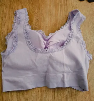 Sujetador encaje lila nylon y elastano