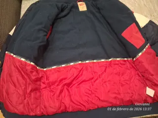 Chaqueta acolchada tricolor