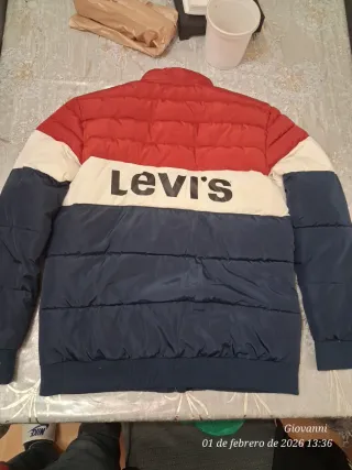 Chaqueta acolchada tricolor