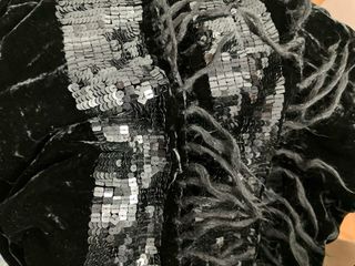 Pashmina nueva negra con lentejuelas