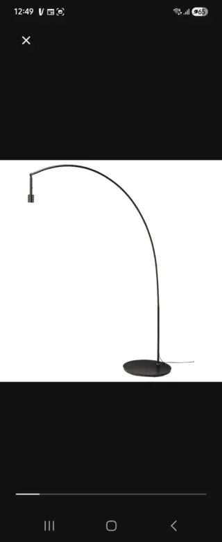 Lámpara de pie arco Ikea negra