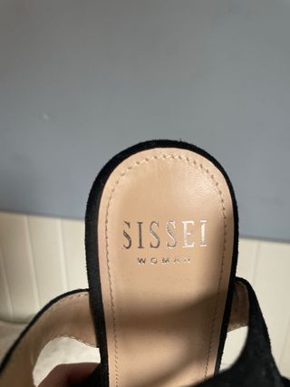 Tacones SISSEI negros terciopelo plataforma