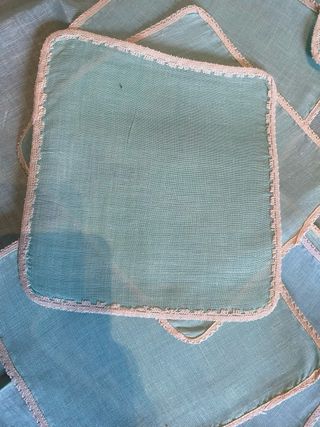 Tovaglia Lino con Pizzo e 6 tovaglioli