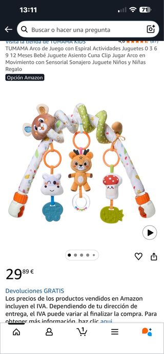 Arco de juego para bebé