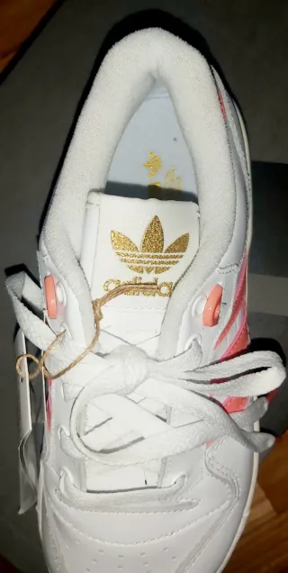 Zapatillas Adidas Rivalry Low W, blanco/coral, 38