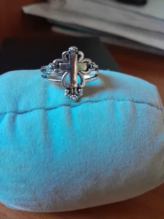 Anello uomo croce argento