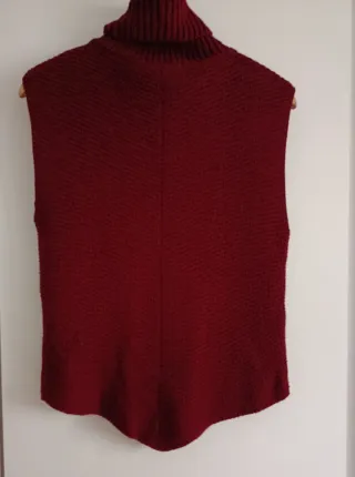 Jersey Zara cuello alto Burdeos